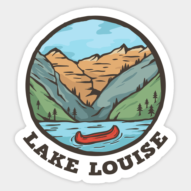 Lake Louise Sticker by Whimzy Arts